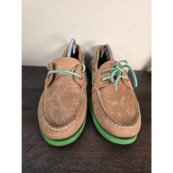 Sperry Top-Sider Mens 11.5 2 Eye Boat Shoes Tan Brown Leather main image 4
